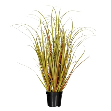 Picture of Vickerman TN170824 Vickerman Everyday 24" Artificial Mixed Brown Grass with Black Plastic Pot - Faux Grass Plant Decor - Home Or Office Indoor Greenery Accent - Faux Grass for Indoor (EA)