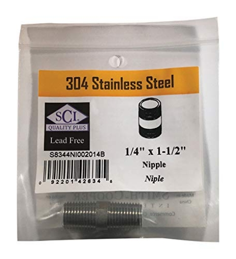 Picture of SMITH-COOPER 4632100210 Smith Cooper Nipple SS 1/4 X 1.5 (EA)