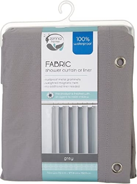 Picture of Zenna Home LFRLWTRGYL Zenna Home 72 in. H X 70 in. W Gray Solid Shower Curtain Liner Fabric (EA)