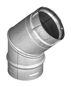 Picture of M & G DURAVENT INC 3PVL-E45R Simpson Duravent Elbow Insulated 3 " Double Wall 45 Deg. Steel (PK-2-EA)