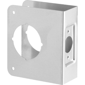 Picture of Prime U 9553 Prime-Line U 9553 Stainless Steel Lock and Door Reinforcement Plate for 1-3/4 In. Thick Doors, Stainless Steel Finish (Single Pack) (EA)