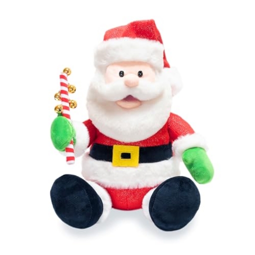 Picture of CUDDLE BARN INC CB22339 Cuddle Barn | Jingling Santa 11" Singing Santa Claus Christmas Plush Toy | Funny Animated Xmas Gift Holiday Musical Decoration | Sings Jingle Bell Rock (EA)