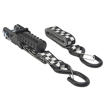 Picture of Keeper 47308 KEEPER 47308 8' Ratchet Tie-Down, 4 Pack, Black, White (EA)