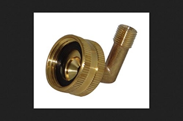 Picture of JMF COMPANY 4569067 JMF Brass Hose Elbow 3/4 in. Dia. x 1/2 in. Dia. Yellow 1 pk (PK-5-EA)