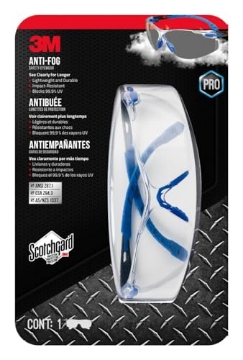 Picture of 3M 47210H1-VDC 3M Anti-Fog Goggle with Scotchgard Protector, Black/Blue, Clear Lens, 5/cs (EA)