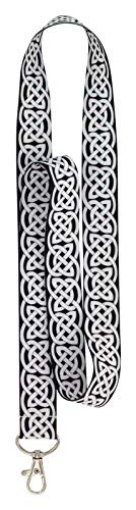 Picture of HILLMAN 713121 Hillman Polyester Black/White Decorative Key Chain Lanyard - Case of: 66 (PK-6-EA)