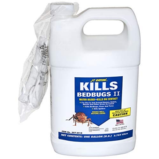 Picture of JT EATON 207-W1G Kills Bedbugs II Spray, Water Base, Gallon with Sprayer – Professional-Grade Bed Bug Treatment – Water-Based Formula Safe for Mattresses, Furniture & Upholstery – Fast-Acting, Easy Application (EA)