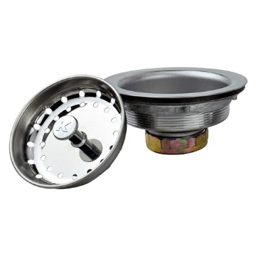 Picture of Plumb Pak PP8PC Plumb Pak PP8PC PlumPak Kitchen Basket Strainer With Fixed Stick Post, Stainless Steel, No Size, Stainless-steel (EA)