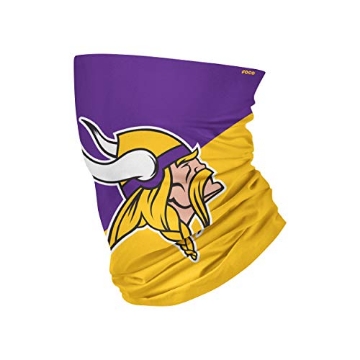 Picture of TEAM BEANS LLC 194751392443 FOCO NFL Minnesota Vikings Neck Gaiter, One Size, Big Logo (EA)