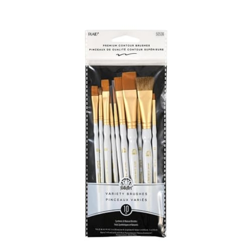 Picture of PLAID ENTERPRISES INC 50536E Plaid Learn to Paint Premium Brush Set, 50536 (10-Piece), 1-(Pack) (EA)
