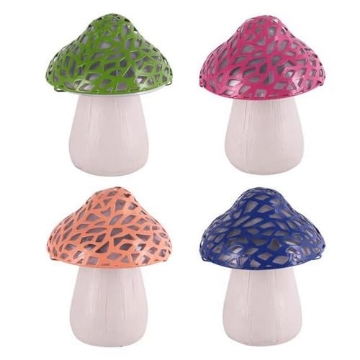 Picture of LUMINOUS GARDEN ZAC2SP20106B 212 Main 6 in. Metal & Resin Assorted Mushroom Statue Pack of 12 (PK-12-EA)