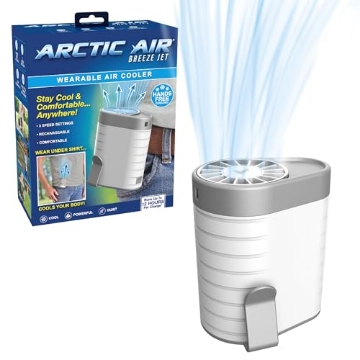 Picture of ARCTIC AIR AABZJ-MC12/4 Arctic Air Breeze Jet Wearable Air Cooler, 3-Speed Portable Rechargeable Fan, Long-lasting, Lightweight Clip-On Neck & Waist Fan for Travel, Outdoors, Camping, or Indoor Use (EA)