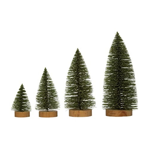 Picture of CREATIVE CO-OP XS1755 BOTTLE BRUSH TREES 4PC (PK-12-EA)