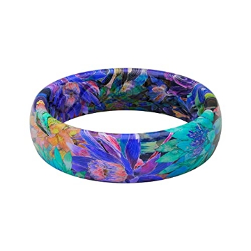 Picture of GROOVEVENTURES LLC R8-108-08 Groove Life Aspire Twilight Blossom Silicone Ring Breathable Rubber Wedding Rings for Women, Lifetime Coverage, Unique Design, Comfort Fit Ring - Size 8 (EA)