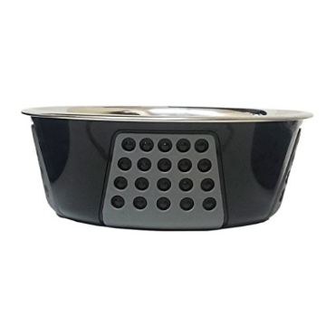 Picture of ETHICAL 58516 SPOT by Ethical Products - Non Slip Stainless Steel Dog Bowl Durable Dog Food and Water Pet Dish - Dishwasher Safe –Tribeca Style - Multiple Sizes - Puppy Bowl Dog Bowl Cat Dish- Black- 55oz (EA)