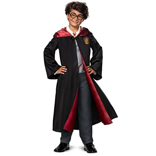 Picture of Disguise DG107529G Disguise Harry Potter Costume for Kids, Official Wizarding World Hooded Robe and Jumpsuit, Deluxe Child Size Large (10-12) (EA)