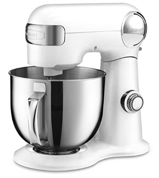Picture of Cuisinart SM-50 Cuisinart Stand Mixer, 12 Speed, 5.5 Quart Stainless Steel Bowl, Chef’s Whisk, Mixing Paddle, Dough Hook, Splash Guard w/ Pour Spout, White Linen, SM-50, Manual (EA)