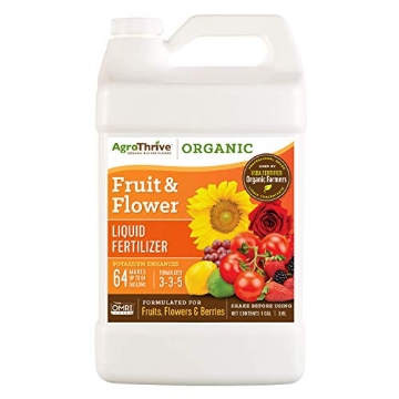 Picture of AGROTHRIVE INC ATFF1128 AgroThrive Fruit and Flower Organic Liquid Fertilizer - 3-3-5 NPK (ATFF1128) (1 Gal) for Fruits, Flowers, Vegetables, Greenhouses and Herbs (EA)