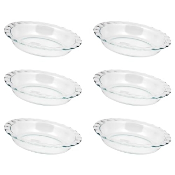 Picture of Pyrex 1085800 World Kitchen-pyrex/corelle 1085800 "Pyrex Easy Grab" Glass Pie Plate - 9.5" (Pack of 6) (PK-6-EA)