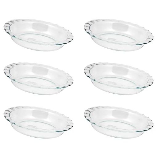 Picture of Pyrex 1085800 World Kitchen-pyrex/corelle 1085800 "Pyrex Easy Grab" Glass Pie Plate - 9.5" (Pack of 6) (PK-6-EA)