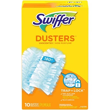 Picture of Swiffer 21459BX Swiffer Refill Dusters, Dust Lock Fiber, Light Blue, Unscented, 10/Box, 4 Box/Carton (CT-4-BX)