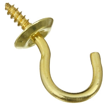 Picture of National/Spectrum Brands N200-303 National Hardware N200-303 2021 Cup Hooks - Solid Brass in Brass , 3/4" , 50 piece (EA)