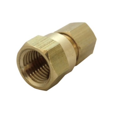 Picture of JMF COMPANY 4503512 Jmf Compression Connector 7/8" Tube X 3/4" FPT Yellow Brass 400 Psi. (EA)