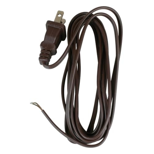 Picture of JANDORF SPECIALTY HARDWARE 60135 Jandorf 60135 Lamp Cord, 8', 18-2/SPT-1 Wire with Polarized Plug, Brown (EA)