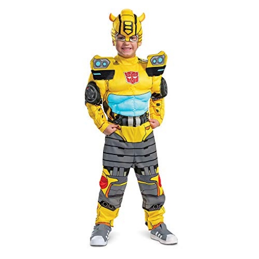 Picture of Disguise DG120559K Bumblebee Costume for Kids, Official Adaptive Transformers Costume with Accessibility Features, Classic Size Medium (7-8) Multicolored (EA)