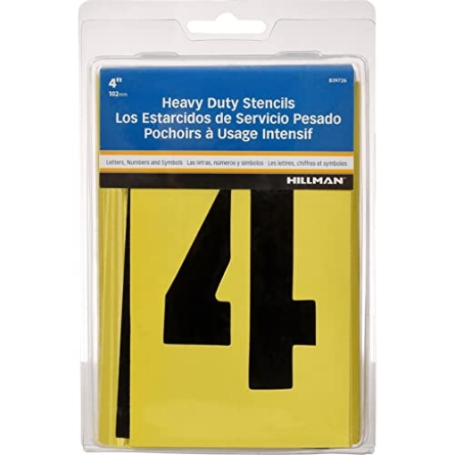 Picture of HILLMAN 839726 Hillman Letter and Number Stencil Pack, 4" (EA)