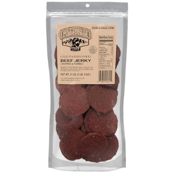 Picture of OLD TRAPPER SMOKED PRODUCTS INC 70108T Old Trapper Double Eagle Beef Jerky, Old-Fashioned Flavor, 21 Ounce Package, Delicious Jerky Snacks, 10 Grams of Protein and 80 Calories per Serving (Pack of One) (EA)