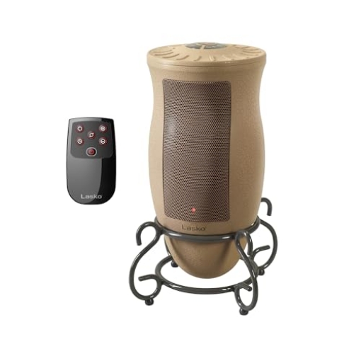 Picture of Lasko 6435 Lasko Oscillating Designer Ceramic Tower Space Heater for Home with Adjustable Thermostat, Timer and Remote Control, 16 Inches, 1500W, 6435 (EA)