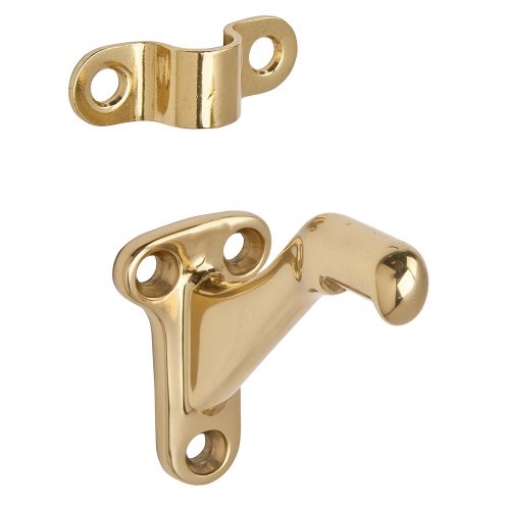 Picture of Ingersoll Rand SPS059B-605 Schlage SPS059B-605 Sps059B605/059B3 Handrail Bracket, 2-1/4 in L X 1-3/8 in W, Solid, Bright, Brass (EA)