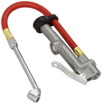 Picture of Tru-Flate 17-850 Tru-Flate 17-850 10-20 PSI Deluxe Inflator Gauge with 12" Hose and Dual Foot Chuck (EA)