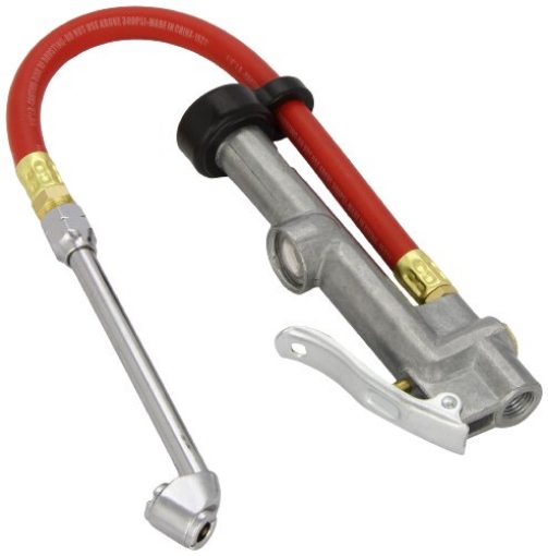 Picture of Tru-Flate 17-850 Tru-Flate 17-850 10-20 PSI Deluxe Inflator Gauge with 12" Hose and Dual Foot Chuck (EA)