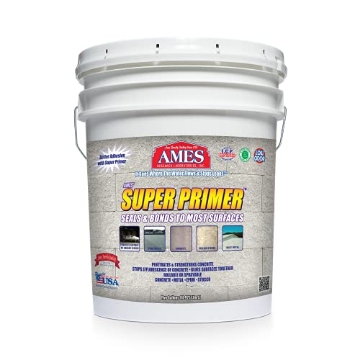 Picture of AMES TRUE TEMPER INC SP5 AMES Super Primer™ - 5 Gallon Multi-Surface Acrylic Primer - Clear, Powerful Membrane Perfect for Wood, Tile, Concrete and More - Made in the USA (EA)