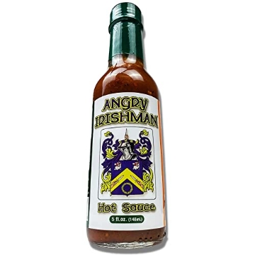 Picture of ANGRY IRISHMAN AIOHS Original Habenero & Jalapeno Pepper Spicy Hot Sauce made with Fresh Tomato Juice, Onion and Garlic, Low in Sodium Great on Eggs, Chicken, Shrimp, Ramen and Wings. by Angry Irishman (5 oz. Glass Bottle) (EA)