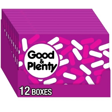 Picture of GOOD & PLENTY 10700 08813 GOOD & PLENTY Licorice Fat Free, Candy Boxes, 6 oz (12 Count) (PK-12-EA)