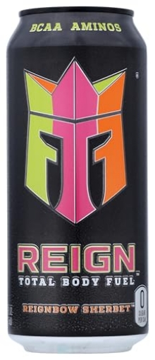 Picture of MONSTER REIGN 411461 REIGN Total Body Fuel, Reignbow Sherbet Drink, 16 Fl Oz, Black (PK-12-EA)