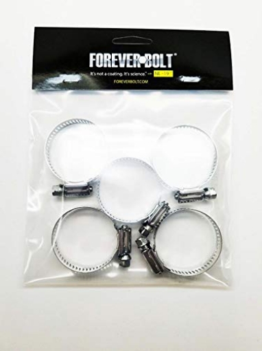 Picture of NICKLUKE PRODUCTS INC FBHCLP20P5 FOREVERBOLT FBHCLP20P5 Forever Clamp, 300 Series Marine Grade Stainless Steel, 13/16" to 1-3/4", Silver (Pack of 5) (EA)
