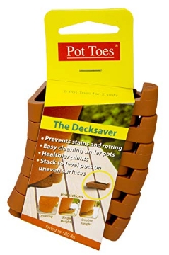Picture of POT TOES PT-06TCCS Bosmere Pot Toes, Plant Pot Risers for Indoor and Outdoor, Prevent Stains and Rotting on Wood, Cement, and Tile, Terra-cotta (Pack of 6) (EA)