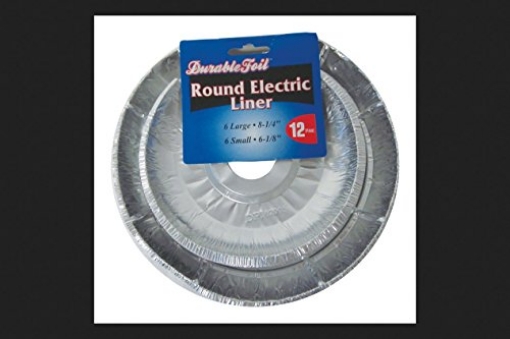 Picture of Home Plus+ D62120 Home Plus Durable Foil Assorted in. W Electric Burner Liner Silver - Case Of: 12; Each Pack Qty: 2; Total Items Qty: 2412 (PK-12-EA)