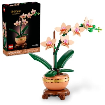 Picture of Lego 10343 LEGO Botanicals Mini Orchid Building Set - Artificial, Fake Orchid for Home Decor, Adults Ages 18+ - Gift for Birthdays - Indoor Plant Decorations for Table, Desk, Office - 10343 (EA)