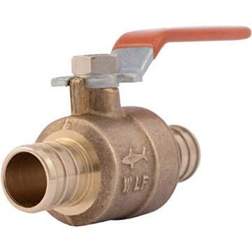 Picture of Shark Industries Ltd 24612LFA SharkBite 1/2 Inch Crimp Ball Valve with Drain, Brass Plumbing Fitting, PEX Pipe, PE-RT, 24612LFA (EA)