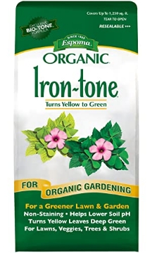 Picture of Espoma Company - Naturals IT5 Espoma Organic Iron-Tone 3-0-3 Organic Fertilizer and Plant Food to Help Correct Iron Deficiency (Chlorosis). 5 lb. Bag. Turns Yellow to Green, Non Staining Iron (EA)