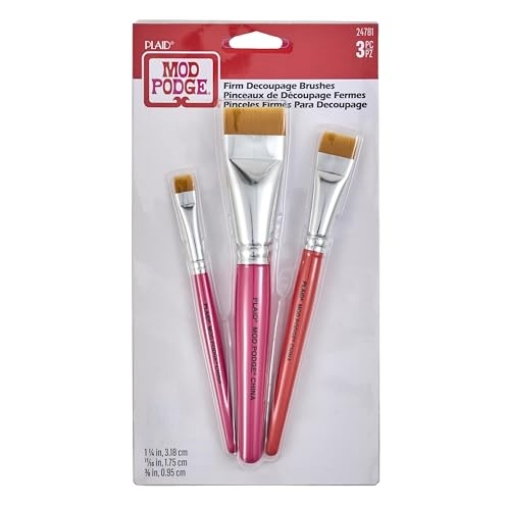 Picture of PLAID ENTERPRISES INC 24781 Mod Podge Furniture Brush Set of 3 (1 1/4-Inch, 11/16-Inch, 3/8-Inch), 24781 One Each, Original Version (EA)