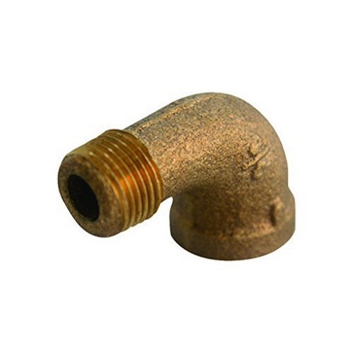 Picture of JMF COMPANY 4507042 JMF 1/8 in. Dia. x 1/8 in. Dia. FPT To MPT To Compression Red Brass Street Elbow (PK-5-EA)