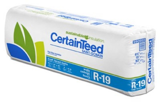 Picture of CERTAINTEED LLC CT90985 Certainteed 87.19 Sq. Ft. 6-1/4 x 15 x 93-Inch R19 Kraft Batt Fiberglass Insulation (EA)