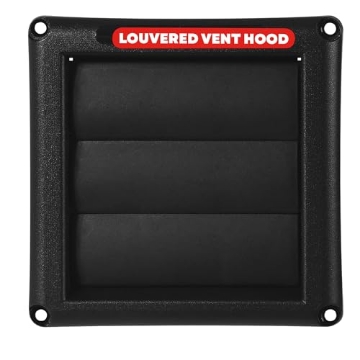 Picture of DEFLECTO HS4BLK/48 Deflecto Supurr-Vent Louvered Hood, Black - 4" Diameter (EA)