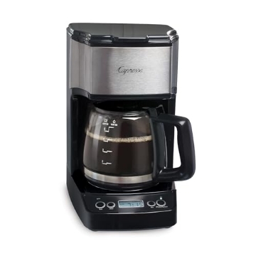 Picture of JURA CAPRESSO INC 426.05 Capresso 5-Cup Mini Drip Coffee Maker, Black and Stainless Steel (EA)